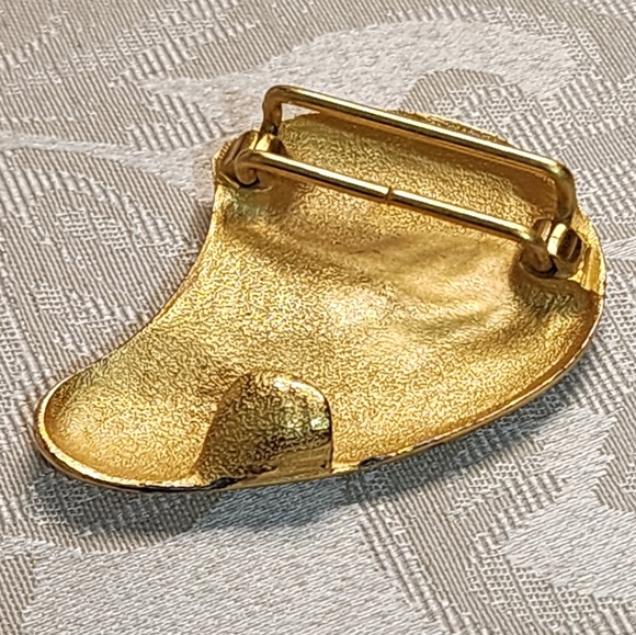 Vintage 80s Luxurious Gold Plated Belt Buckle main image 5